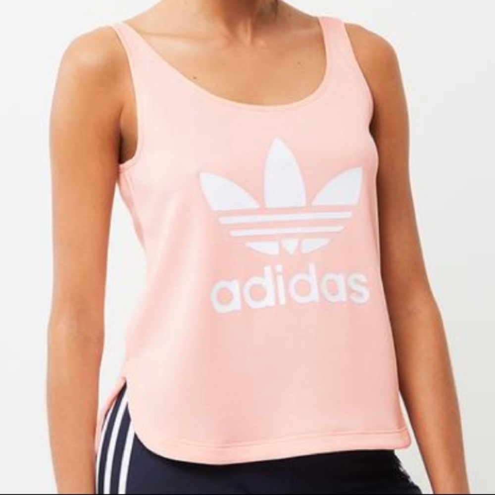 Adidas Pink Loose Crop Tank NWT